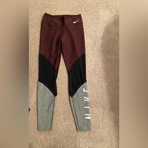 Nike Leggings red, black, gray, Size M